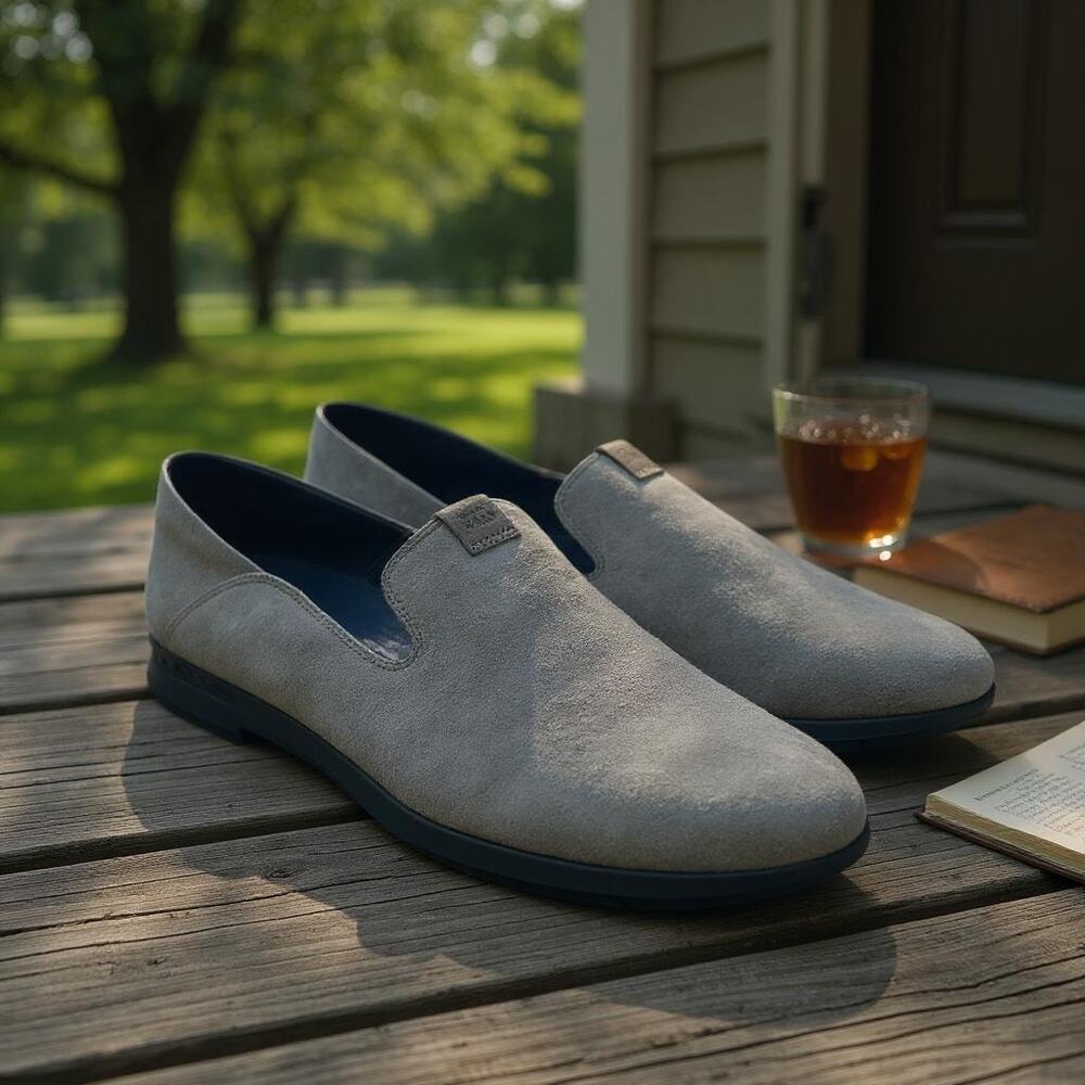 Cole Haan Grand OS Horizon Gray Slip on Loafer Womens Size 11B